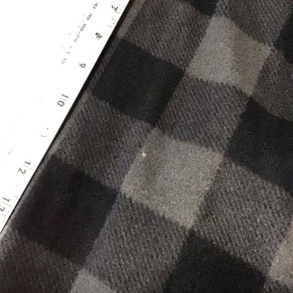 Wrangler Black Gray Plaid Fleece Button Up Shacket Shirt L - Picture 7 of 10